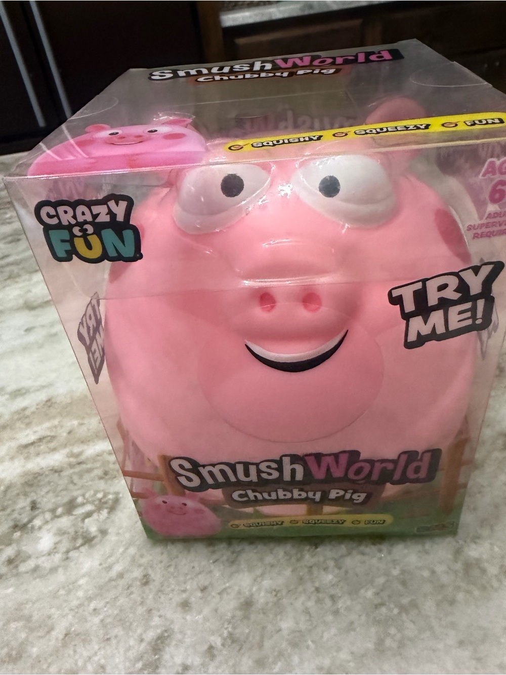 SmushWorld Chubby Pig Squishy Toy - Pink by